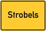 Place name sign Strobels