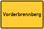 Place name sign Vorderbrennberg, Allgäu