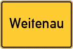 Place name sign Weitenau