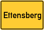 Place name sign Ettensberg, Allgäu
