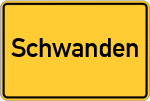 Place name sign Schwanden, Allgäu