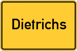 Place name sign Dietrichs