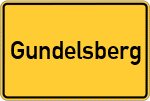 Place name sign Gundelsberg