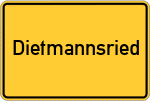 Place name sign Dietmannsried