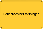 Place name sign Bauerbach bei Meiningen