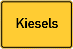 Place name sign Kiesels