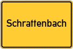 Place name sign Schrattenbach
