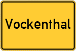 Place name sign Vockenthal