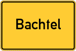 Place name sign Bachtel, Allgäu