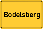 Place name sign Bodelsberg