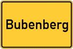 Place name sign Bubenberg, Allgäu