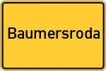 Place name sign Baumersroda