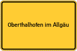 Place name sign Oberthalhofen im Allgäu