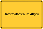 Place name sign Unterthalhofen im Allgäu