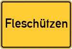 Place name sign Fleschützen, Allgäu