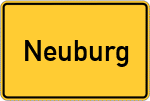 Place name sign Neuburg, Allgäu