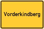Place name sign Vorderkindberg, Allgäu