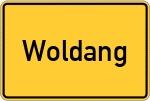Place name sign Woldang, Allgäu