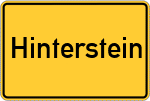 Place name sign Hinterstein