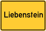 Place name sign Liebenstein