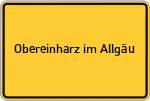 Place name sign Obereinharz im Allgäu
