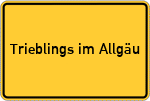 Place name sign Trieblings im Allgäu