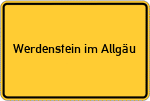Place name sign Werdenstein im Allgäu