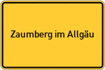 Place name sign Zaumberg im Allgäu