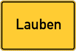Place name sign Lauben