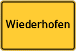 Place name sign Wiederhofen, Allgäu