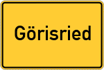 Place name sign Görisried