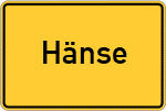 Place name sign Hänse
