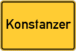 Place name sign Konstanzer