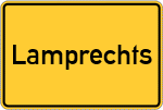 Place name sign Lamprechts