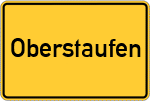 Place name sign Oberstaufen