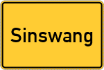 Place name sign Sinswang