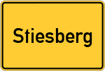 Place name sign Stiesberg