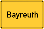 Place name sign Bayreuth
