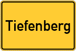 Place name sign Tiefenberg