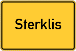 Place name sign Sterklis, Kreis Sonthofen