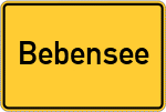 Place name sign Bebensee