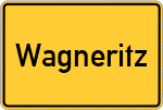 Place name sign Wagneritz, Kreis Sonthofen