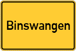 Place name sign Binswangen
