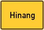 Place name sign Hinang, Allgäu