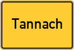 Place name sign Tannach
