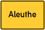 Place name sign Aleuthe, Allgäu