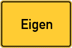 Place name sign Eigen, Allgäu