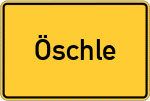 Place name sign Öschle, Allgäu