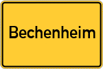 Place name sign Bechenheim