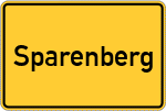 Place name sign Sparenberg, Allgäu